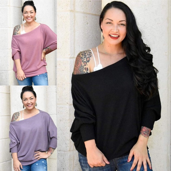 Lavender Off The Shoulder Top - Picture 3 of 3